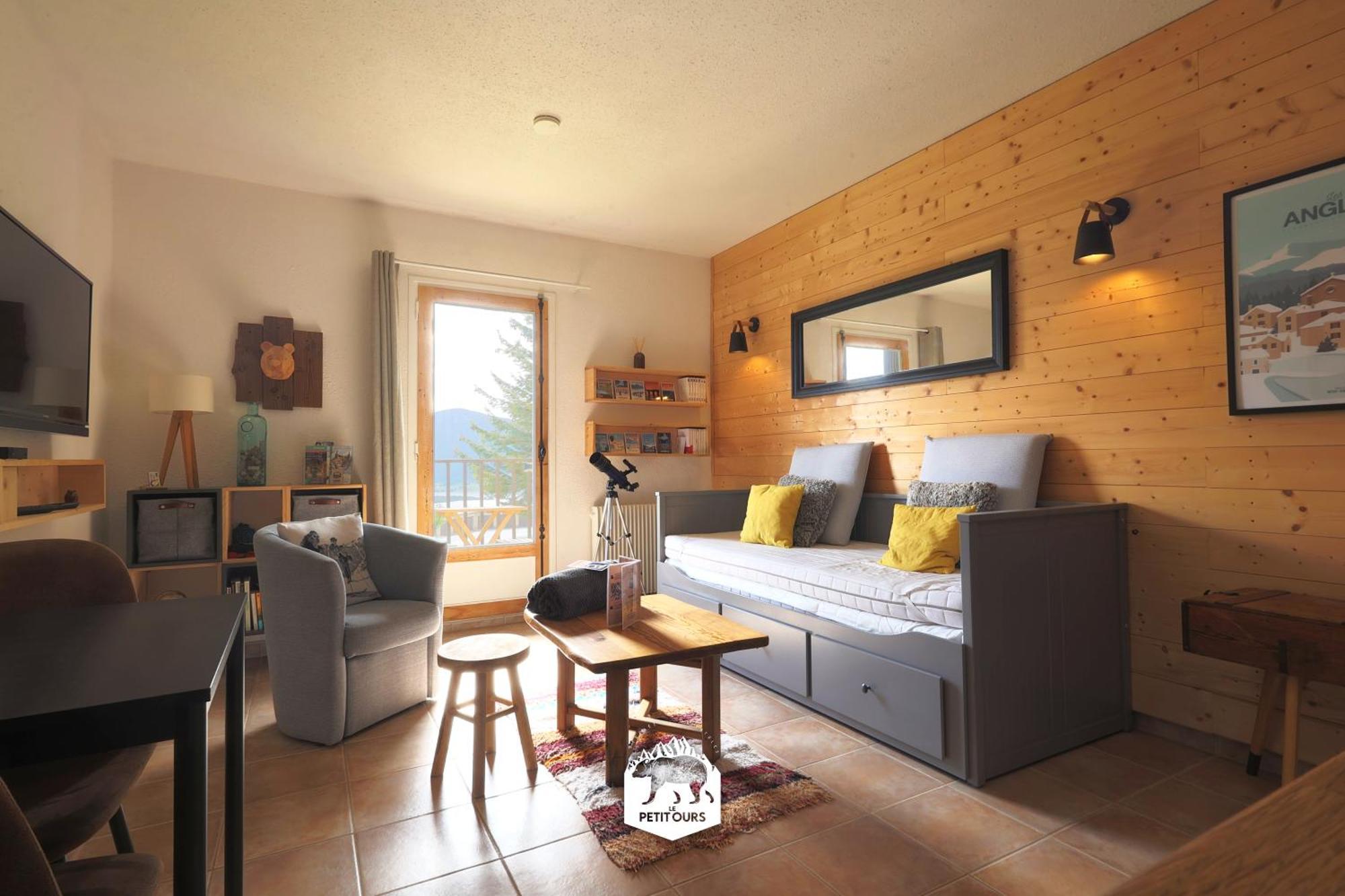 Le Petit Ours & Le Petit Cerf - Studios Vue Lac & Montagnes Лез-Англь Экстерьер фото